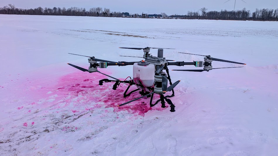 A Drone’s Swath Width Tapers with Speed
